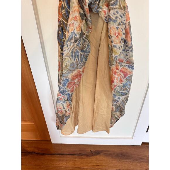 IXIAH Casablanca Midi Silk Linen Floral Dress Women's Size 4 STUNNING! NWOT! - Picture 8 of 11